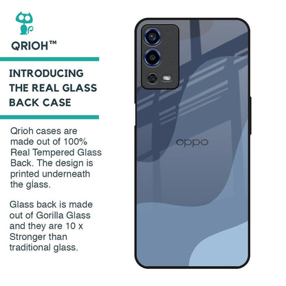 Navy Blue Ombre Glass Case for Oppo A55