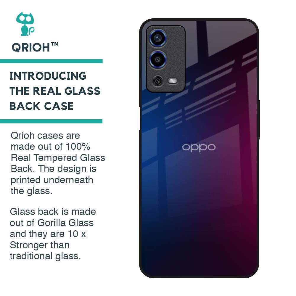 Mix Gradient Shade Glass Case For Oppo A55