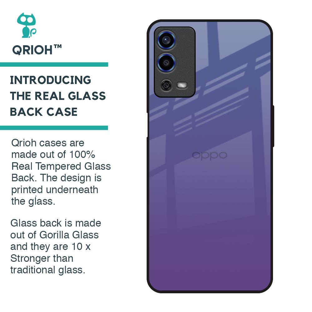 Indigo Pastel Glass Case For Oppo A55