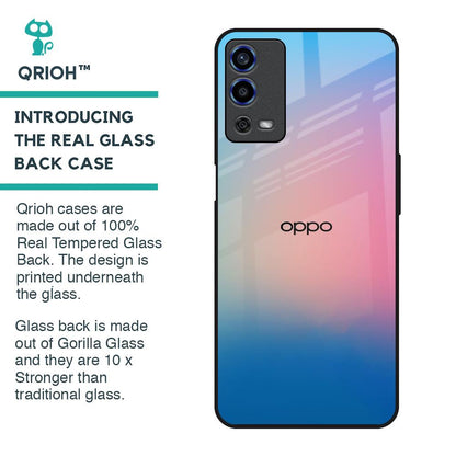 Blue & Pink Ombre Glass case for Oppo A55