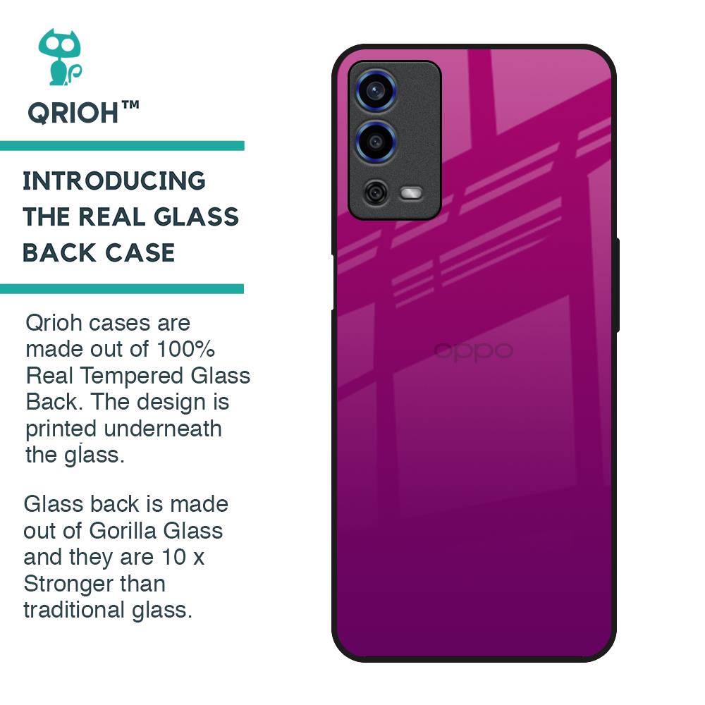 Magenta Gradient Glass Case For Oppo A55