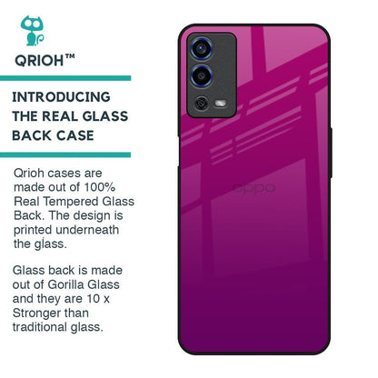 Magenta Gradient Glass Case For Oppo A55