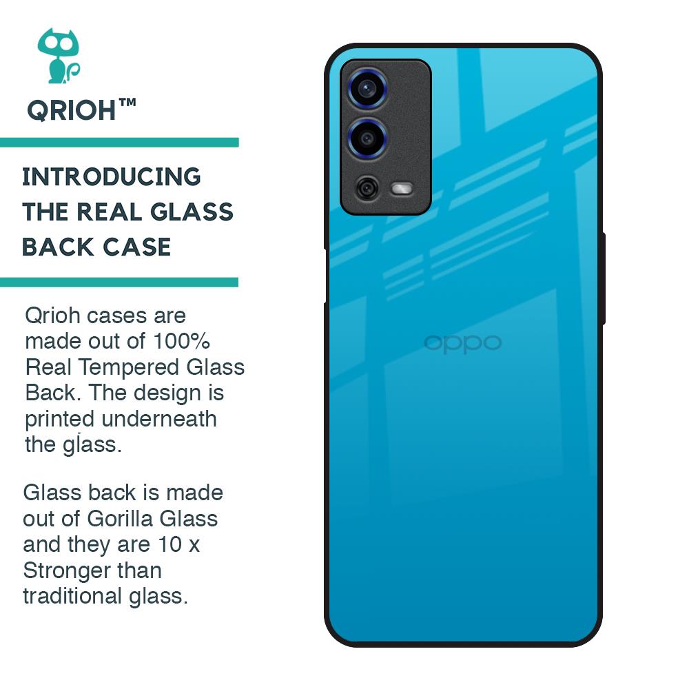 Blue Aqua Glass Case for Oppo A55