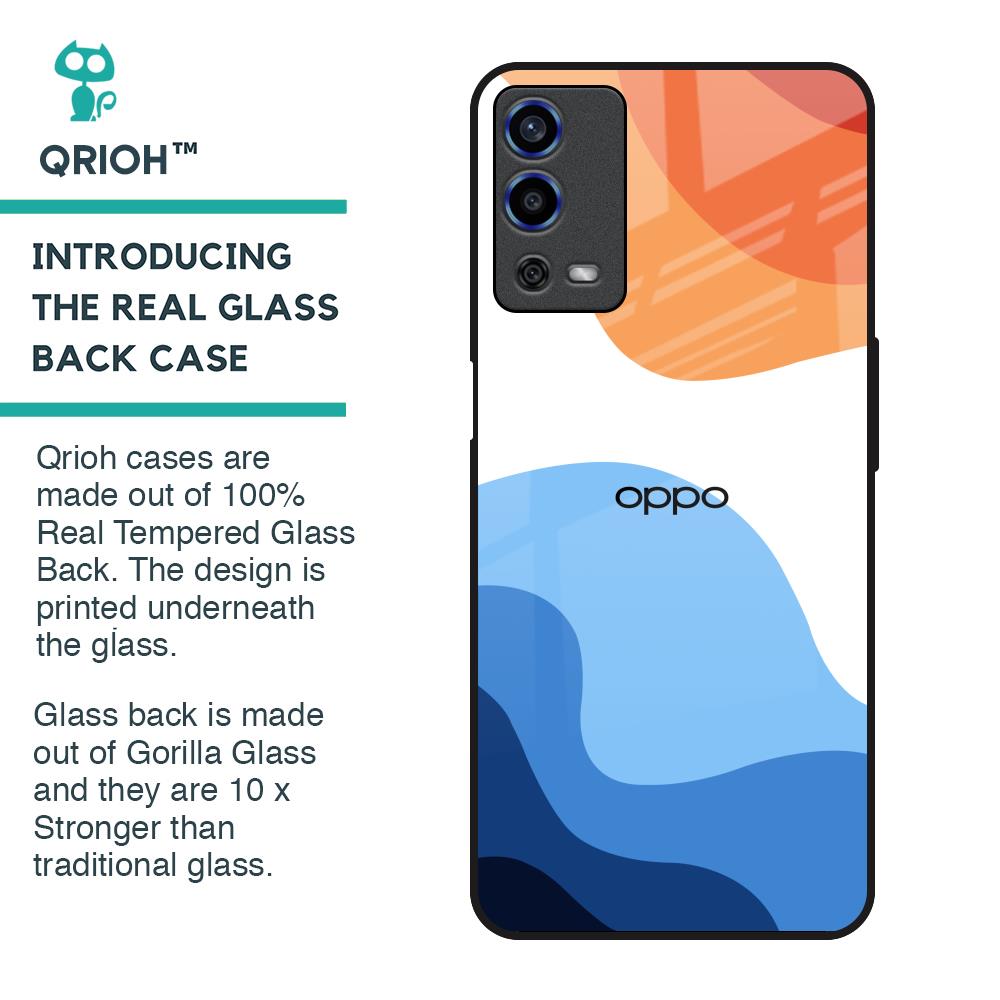 Wavy Color Pattern Glass Case for Oppo A55