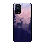 Deer In Night Oppo A55 Glass Cases & Covers Online