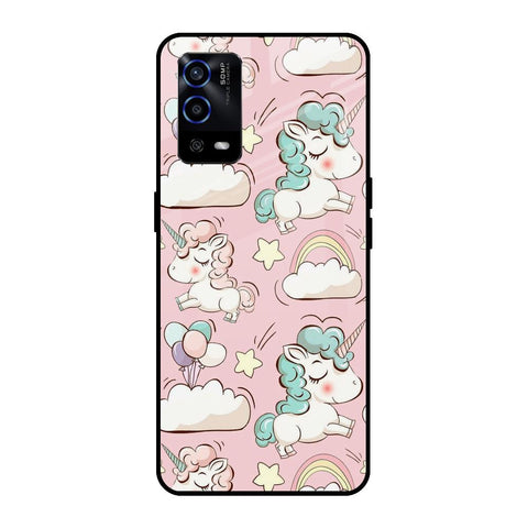 Balloon Unicorn Oppo A55 Glass Cases & Covers Online