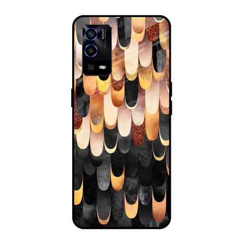 Bronze Abstract Oppo A55 Glass Cases & Covers Online
