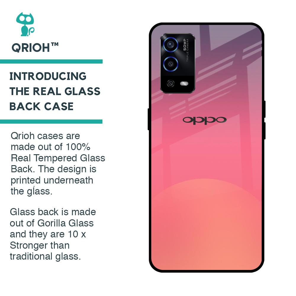 Sunset Orange Glass Case for Oppo A55