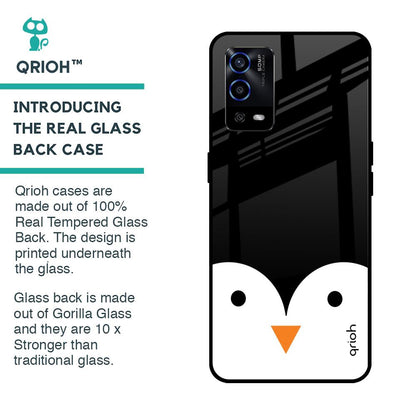 Cute Penguin Glass Case for Oppo A55