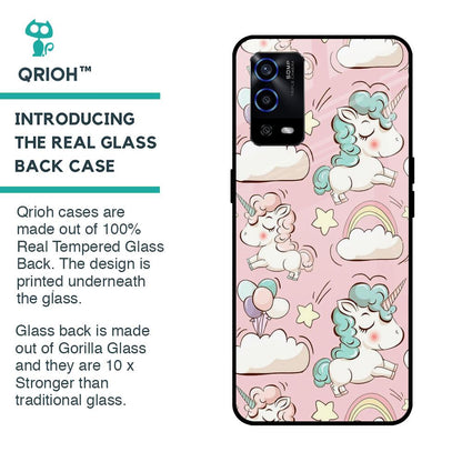 Balloon Unicorn Glass case for Oppo A55