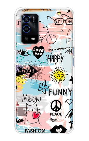 Happy Doodle Oppo A55 Back Cover