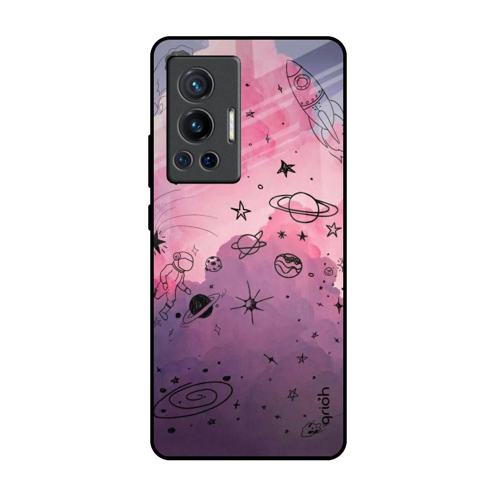 Space Doodles Vivo X70 Pro Glass Back Cover Online