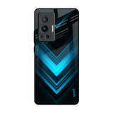 Vertical Blue Arrow Vivo X70 Pro Glass Back Cover Online