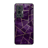 Geometric Purple Vivo X70 Pro Glass Back Cover Online