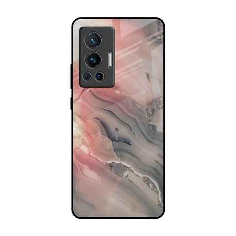 Pink And Grey Marble Vivo X70 Pro Glass Back Cover Online