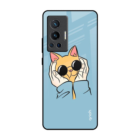Adorable Cute Kitty Vivo X70 Pro Glass Back Cover Online