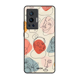 Abstract Faces Vivo X70 Pro Glass Back Cover Online