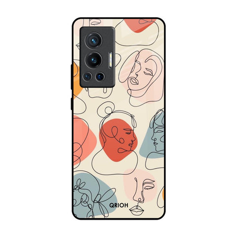 Abstract Faces Vivo X70 Pro Glass Back Cover Online