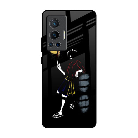 Luffy Line Art Vivo X70 Pro Glass Back Cover Online