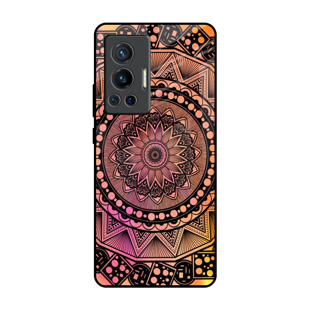 Floral Mandala Vivo X70 Pro Glass Back Cover Online
