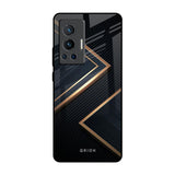 Sleek Golden & Navy Vivo X70 Pro Glass Back Cover Online