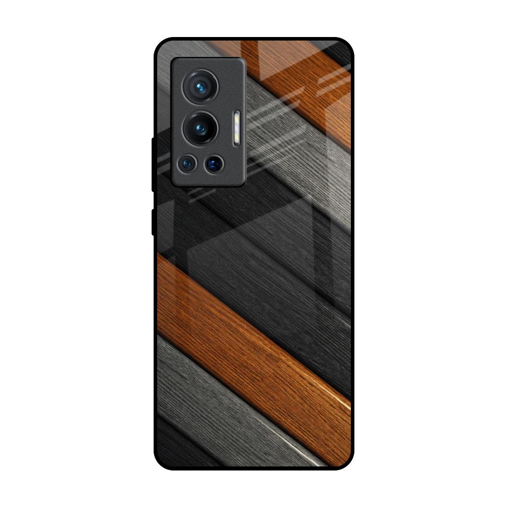 Tri Color Wood Vivo X70 Pro Glass Back Cover Online