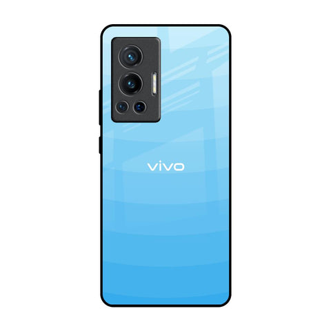 Wavy Blue Pattern Vivo X70 Pro Glass Back Cover Online