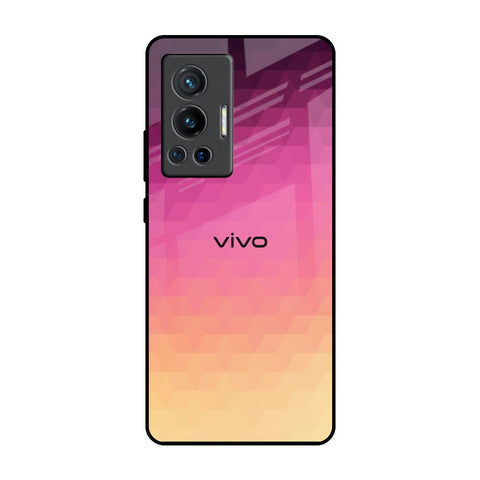 Geometric Pink Diamond Vivo X70 Pro Glass Back Cover Online