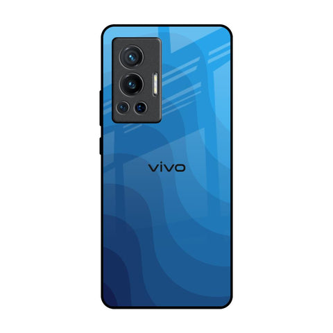 Blue Wave Abstract Vivo X70 Pro Glass Back Cover Online