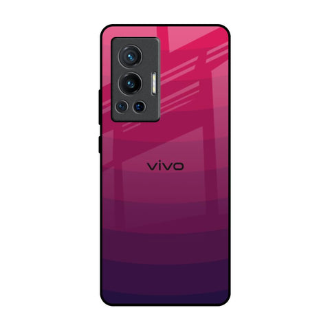 Wavy Pink Pattern Vivo X70 Pro Glass Back Cover Online