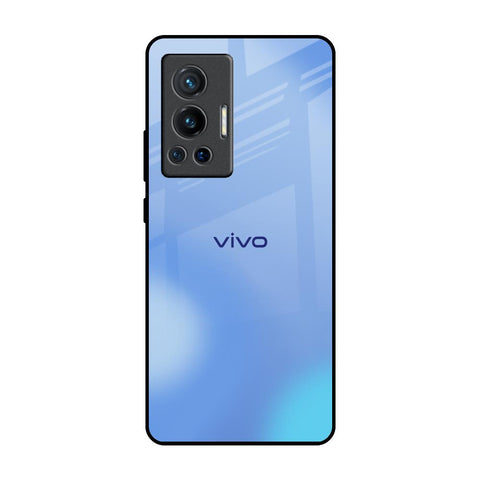 Vibrant Blue Texture Vivo X70 Pro Glass Back Cover Online