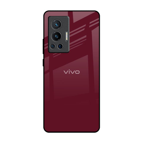 Classic Burgundy Vivo X70 Pro Glass Back Cover Online