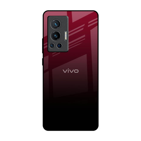 Wine Red Vivo X70 Pro Glass Back Cover Online