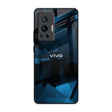 Polygonal Blue Box Vivo X70 Pro Glass Back Cover Online