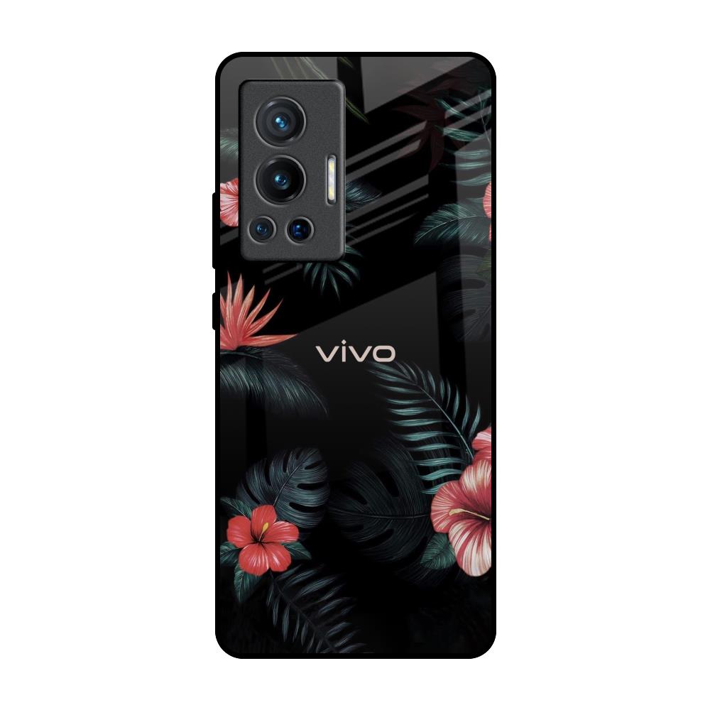 Tropical Art Flower Vivo X70 Pro Glass Back Cover Online