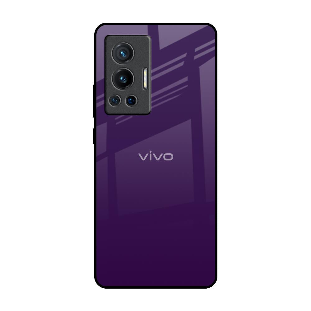 Dark Purple Vivo X70 Pro Glass Back Cover Online