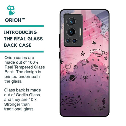 Space Doodles Glass Case for Vivo X70 Pro