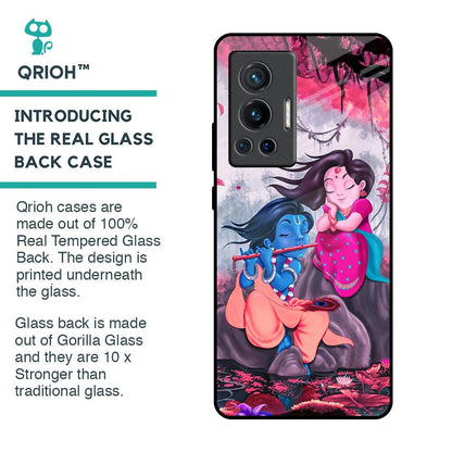 Radha Krishna Art Glass Case for Vivo X70 Pro