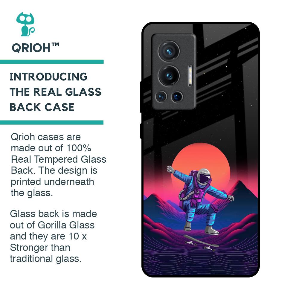 Retro Astronaut Glass Case for Vivo X70 Pro