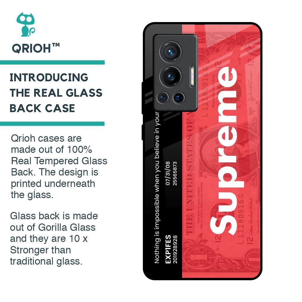 Supreme Ticket Glass Case for Vivo X70 Pro