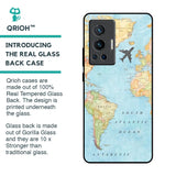 Travel Map Glass Case for Vivo X70 Pro