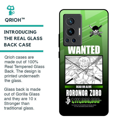 Zoro Wanted Glass Case for Vivo X70 Pro
