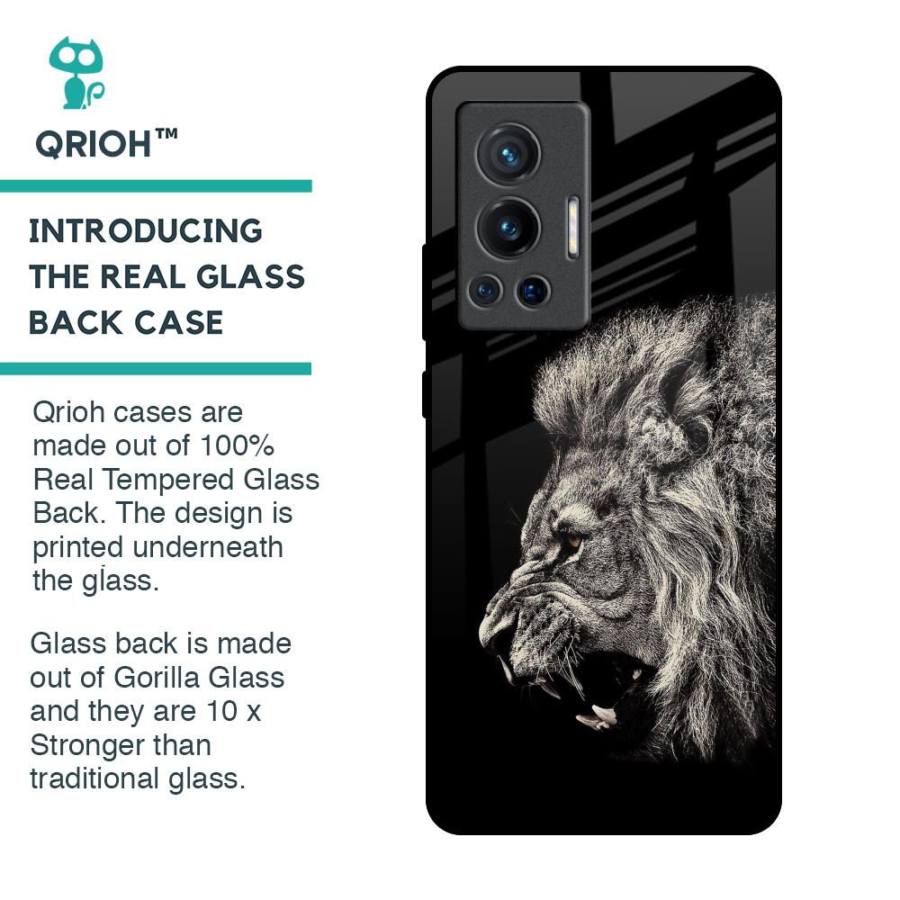 Brave Lion Glass Case for Vivo X70 Pro