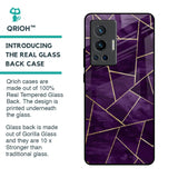 Geometric Purple Glass Case For Vivo X70 Pro