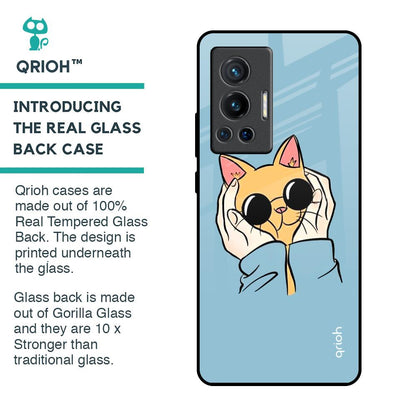 Adorable Cute Kitty Glass Case For Vivo X70 Pro