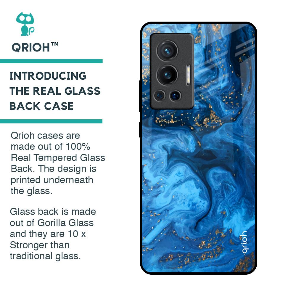 Gold Sprinkle Glass Case for Vivo X70 Pro