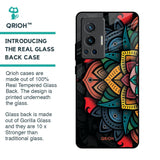 Retro Gorgeous Flower Glass Case for Vivo X70 Pro
