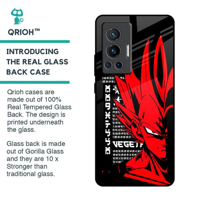 Red Vegeta Glass Case for Vivo X70 Pro