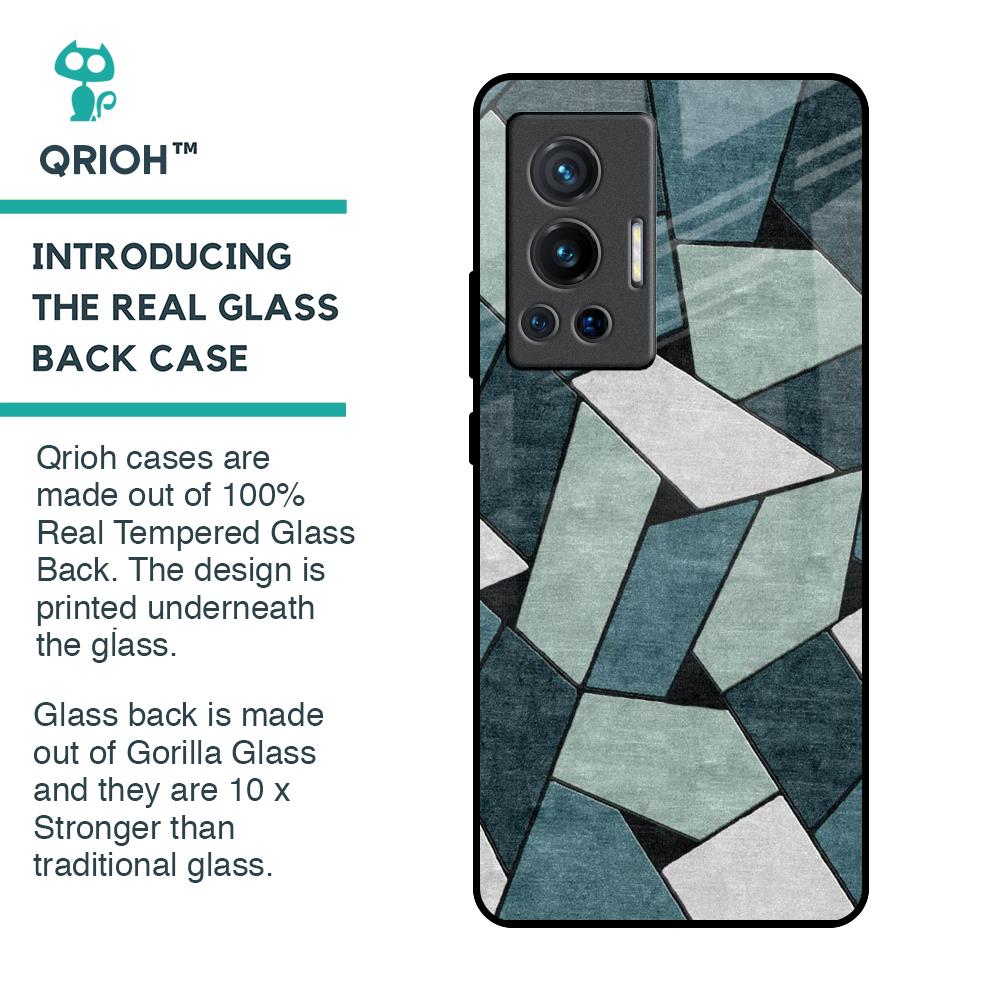 Abstact Tiles Glass Case for Vivo X70 Pro