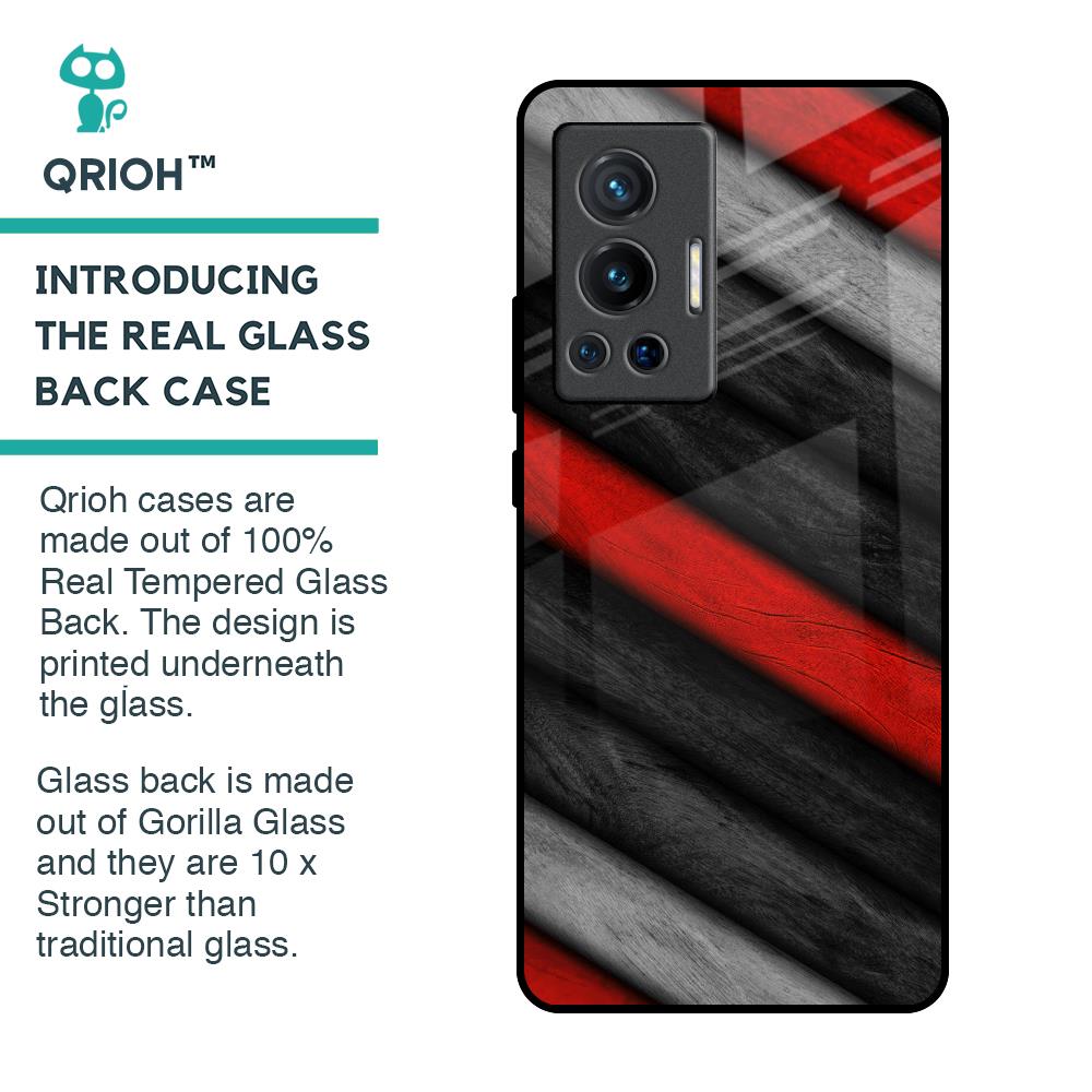 Soft Wooden Texture Glass Case for Vivo X70 Pro